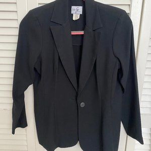 Vintage 80s Black Lia G Blazer